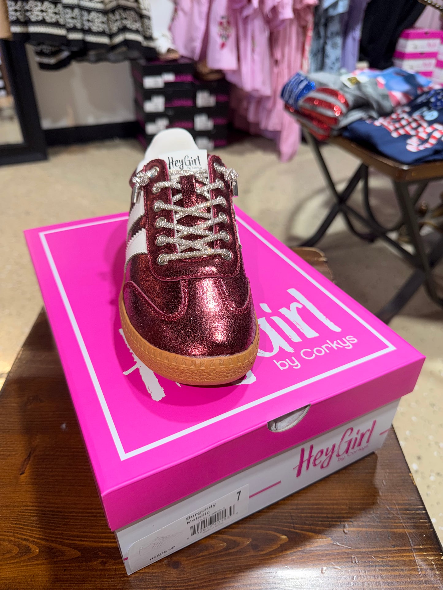 G&S Heads up by Corky’s Metallic Burgundy