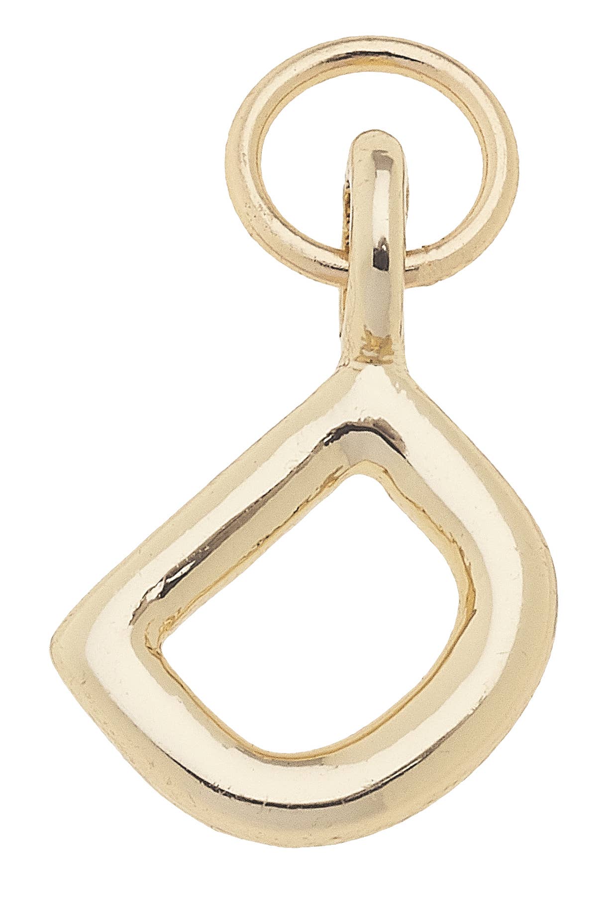 Mini Initial Charm in Shiny Gold: C