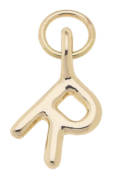Mini Initial Charm in Shiny Gold: C