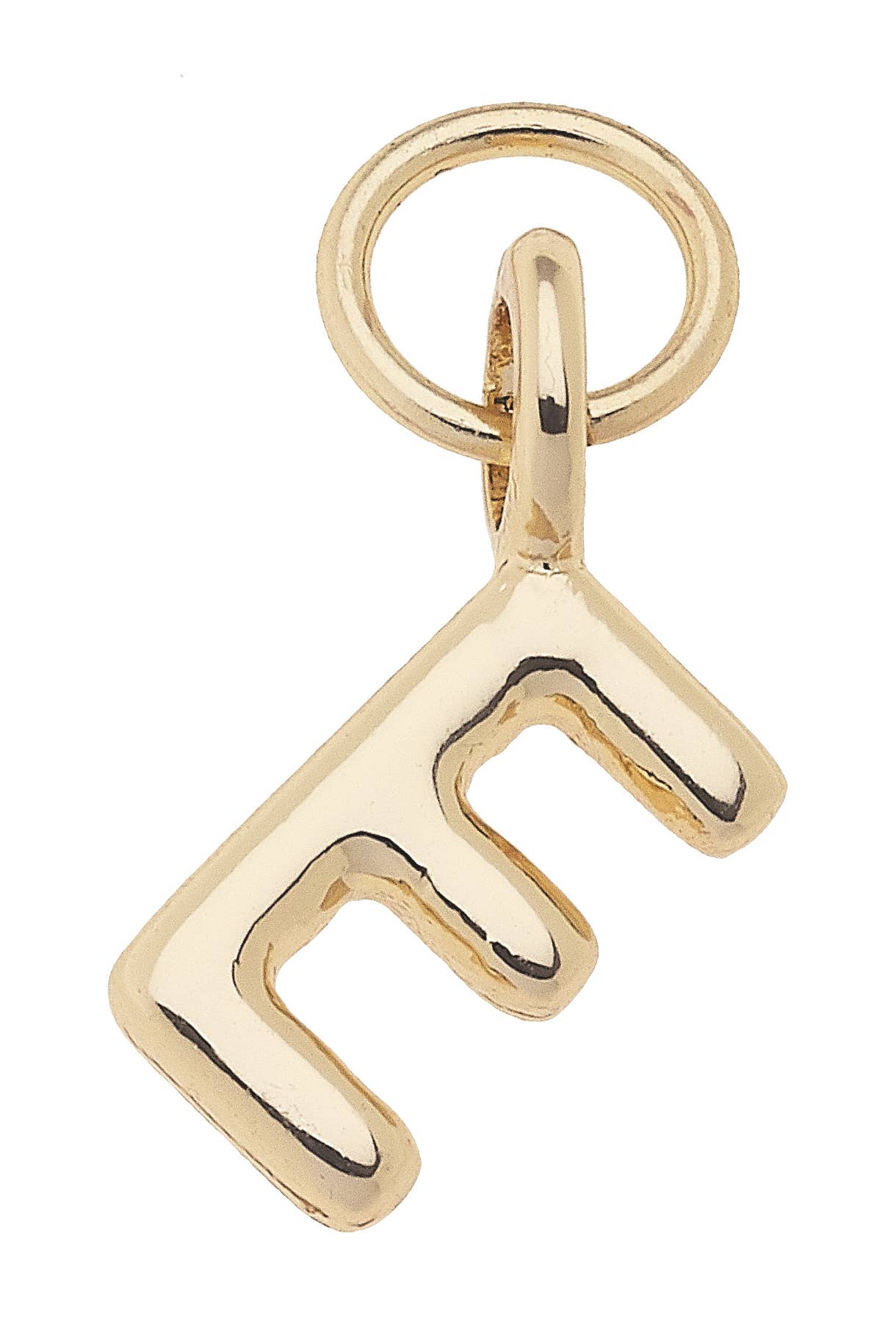 Mini Initial Charm in Shiny Gold: C