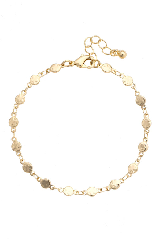 Shelby Delicate Disc Bracelet in Shiny Gold