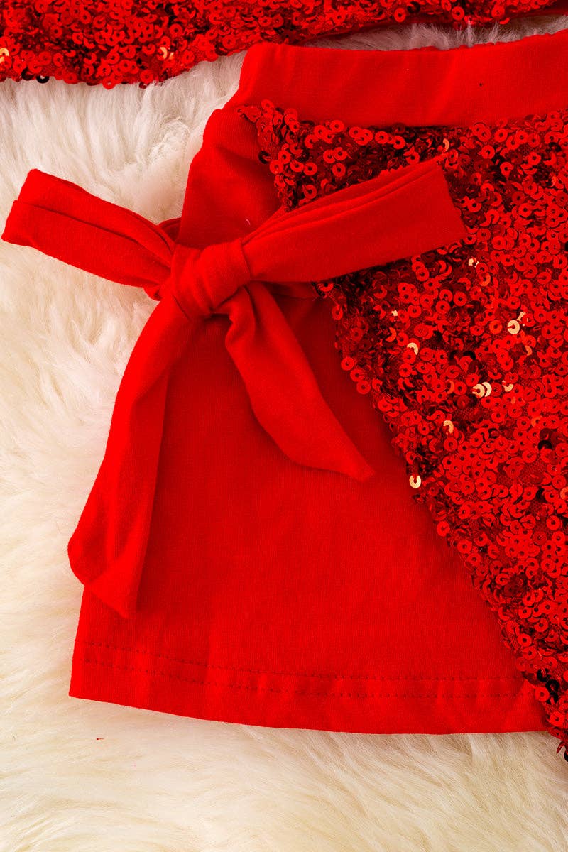 Red sequins 2 piece set. OFG40716 AMY