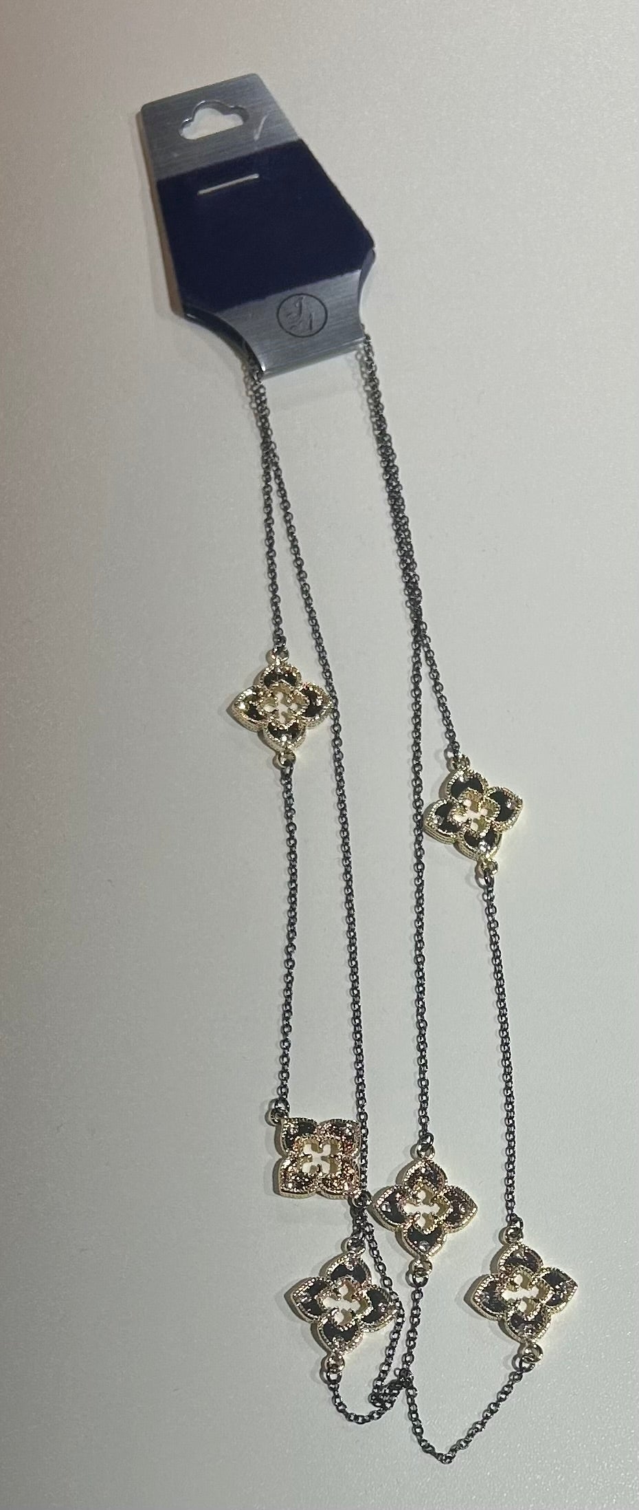 G&S Quatrefoil Four Leaf Clover Necklace