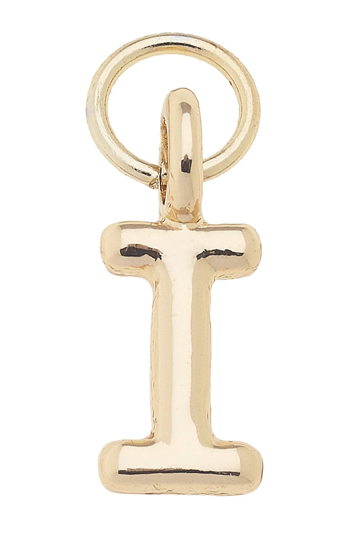 Mini Initial Charm in Shiny Gold: C