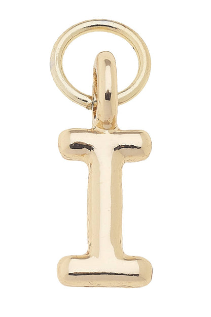 Mini Initial Charm in Shiny Gold: C