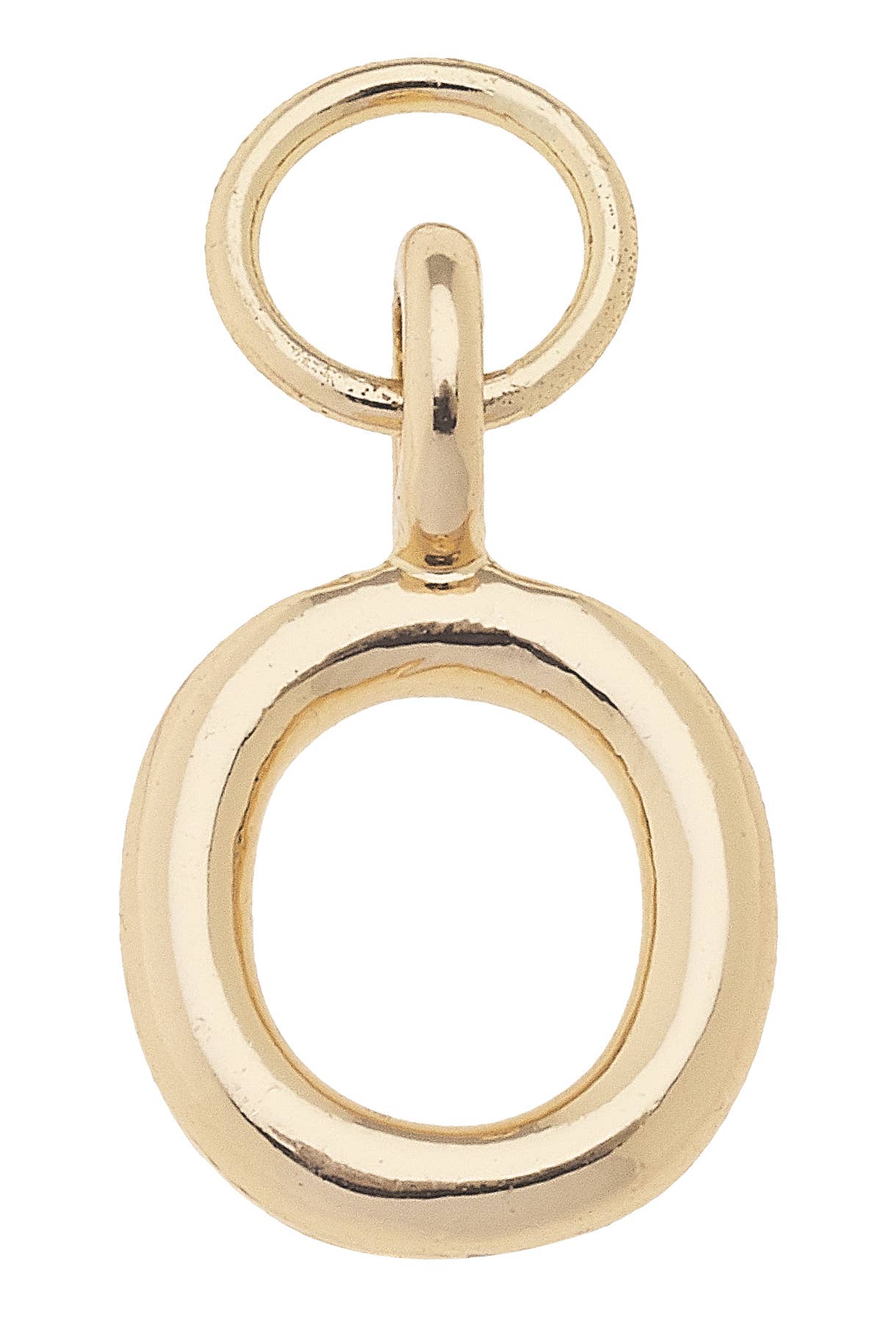 Mini Initial Charm in Shiny Gold: C