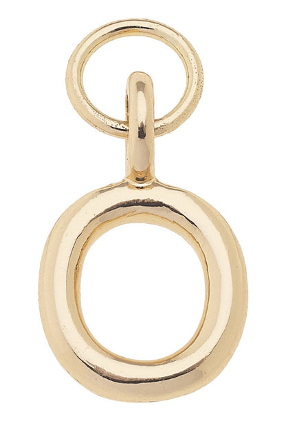 Mini Initial Charm in Shiny Gold: C