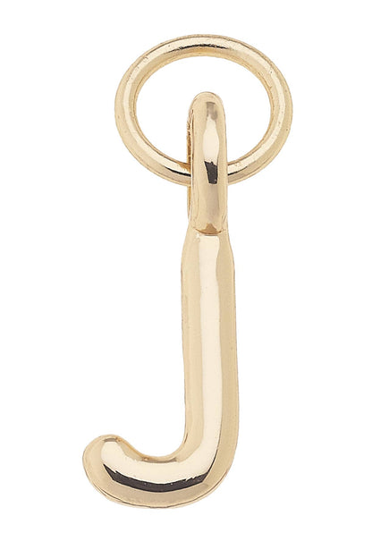 Mini Initial Charm in Shiny Gold: C