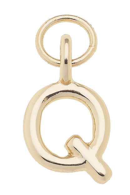 Mini Initial Charm in Shiny Gold: C