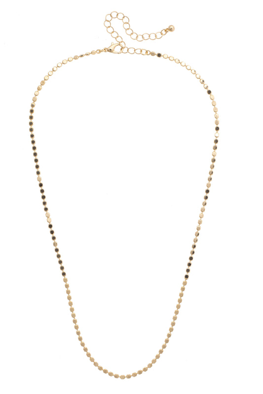 Kate Circle Link Chain Necklace in Shiny Gold