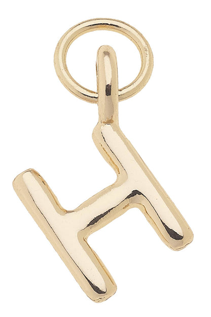 Mini Initial Charm in Shiny Gold: C