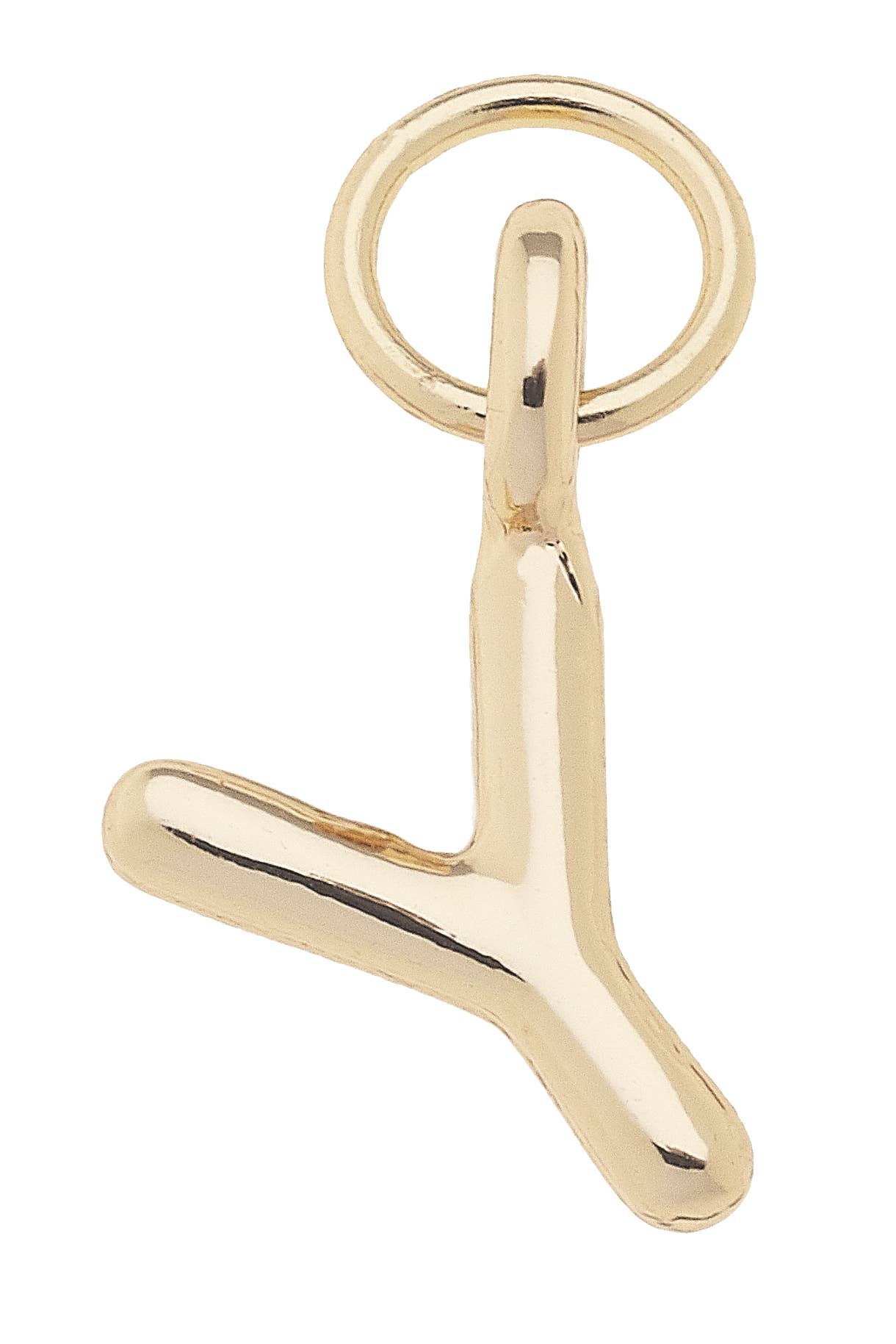 Mini Initial Charm in Shiny Gold: C