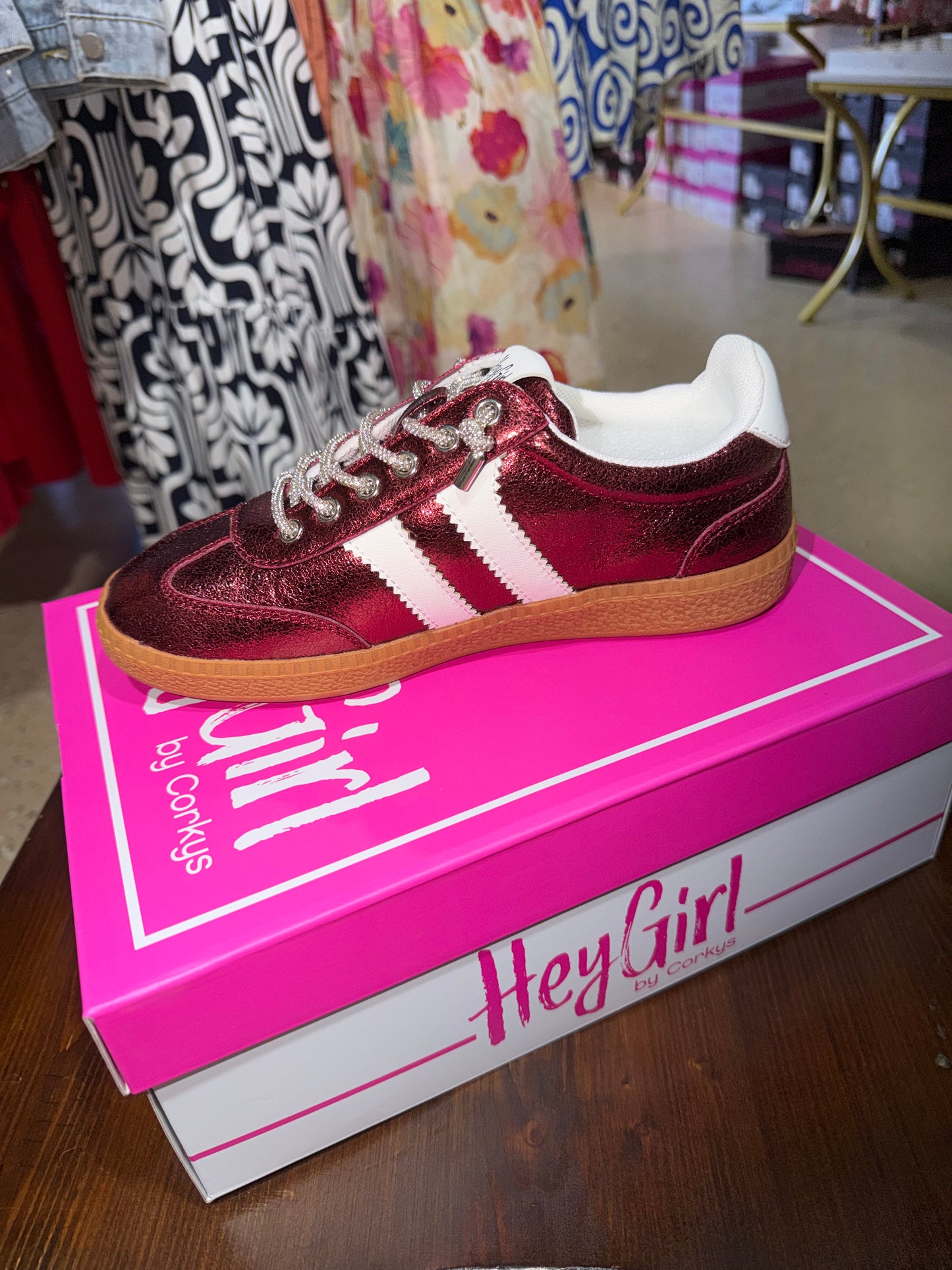 G&S Heads up by Corky’s Metallic Burgundy