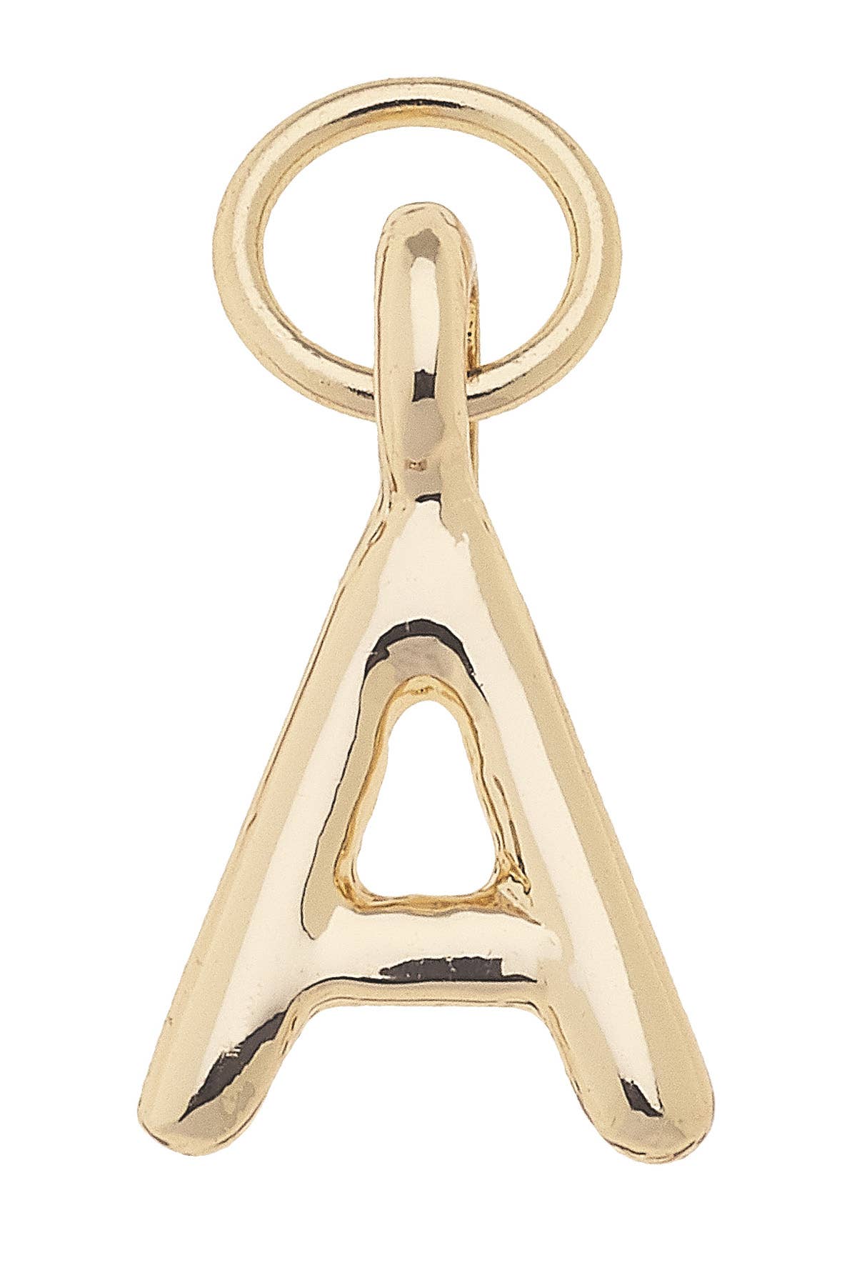 Mini Initial Charm in Shiny Gold: C