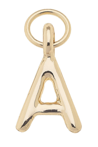 Mini Initial Charm in Shiny Gold: C