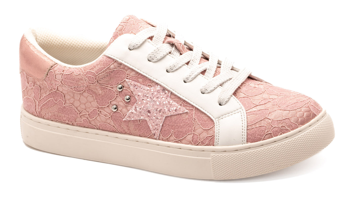 Supernova Pink Lace Corky Sneakers