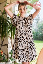 Leopard Ivory Dress