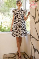 Leopard Ivory Dress