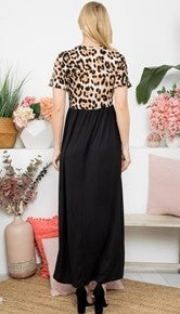 Leopard Black Maxi Dress