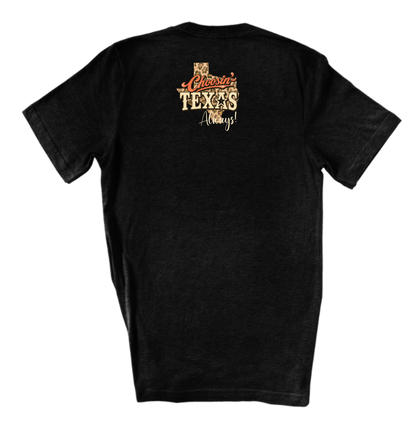 Choosin' Texas Rhinestone Graphic Tee : YES / Heather Black