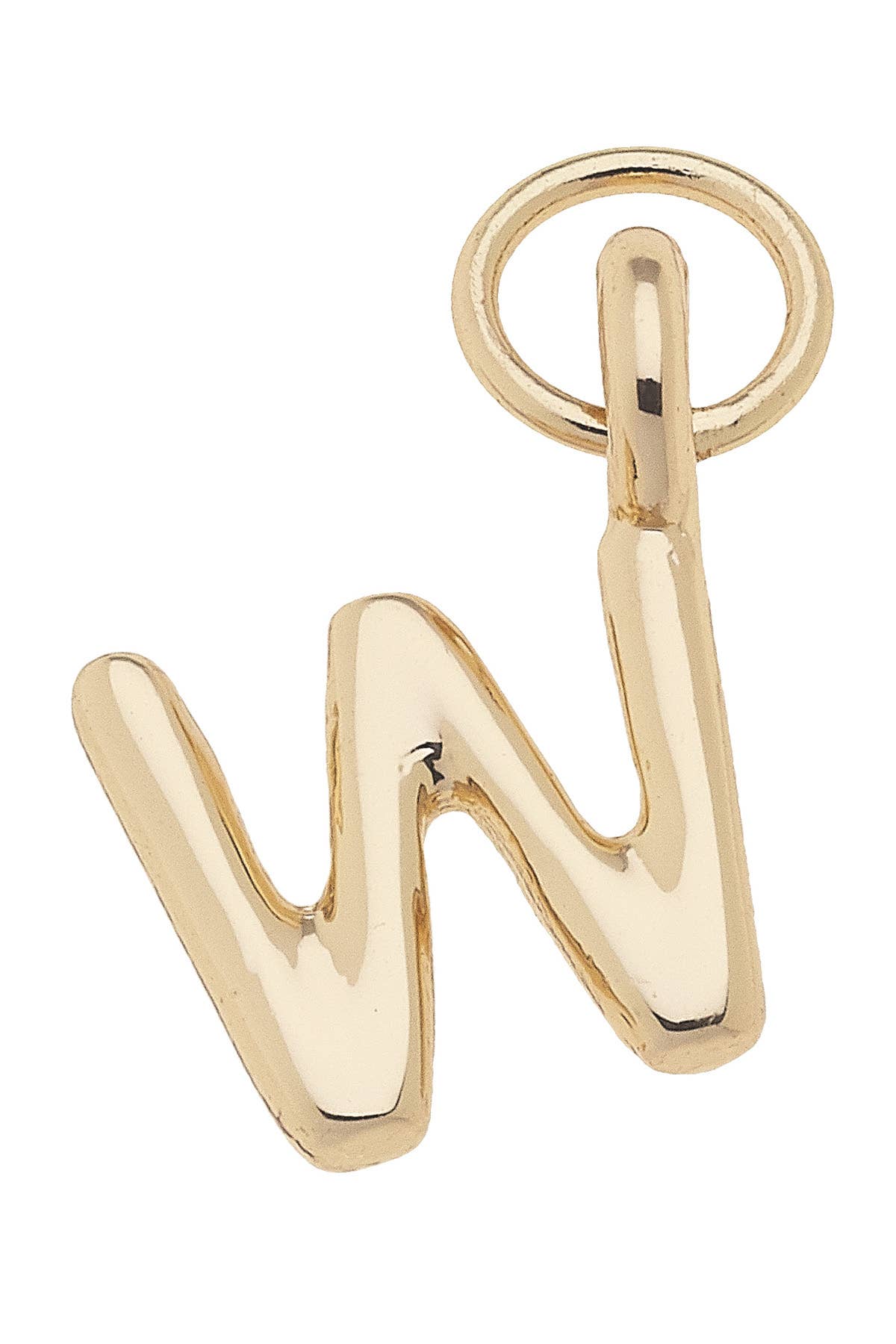Mini Initial Charm in Shiny Gold: C