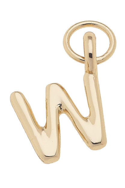 Mini Initial Charm in Shiny Gold: C