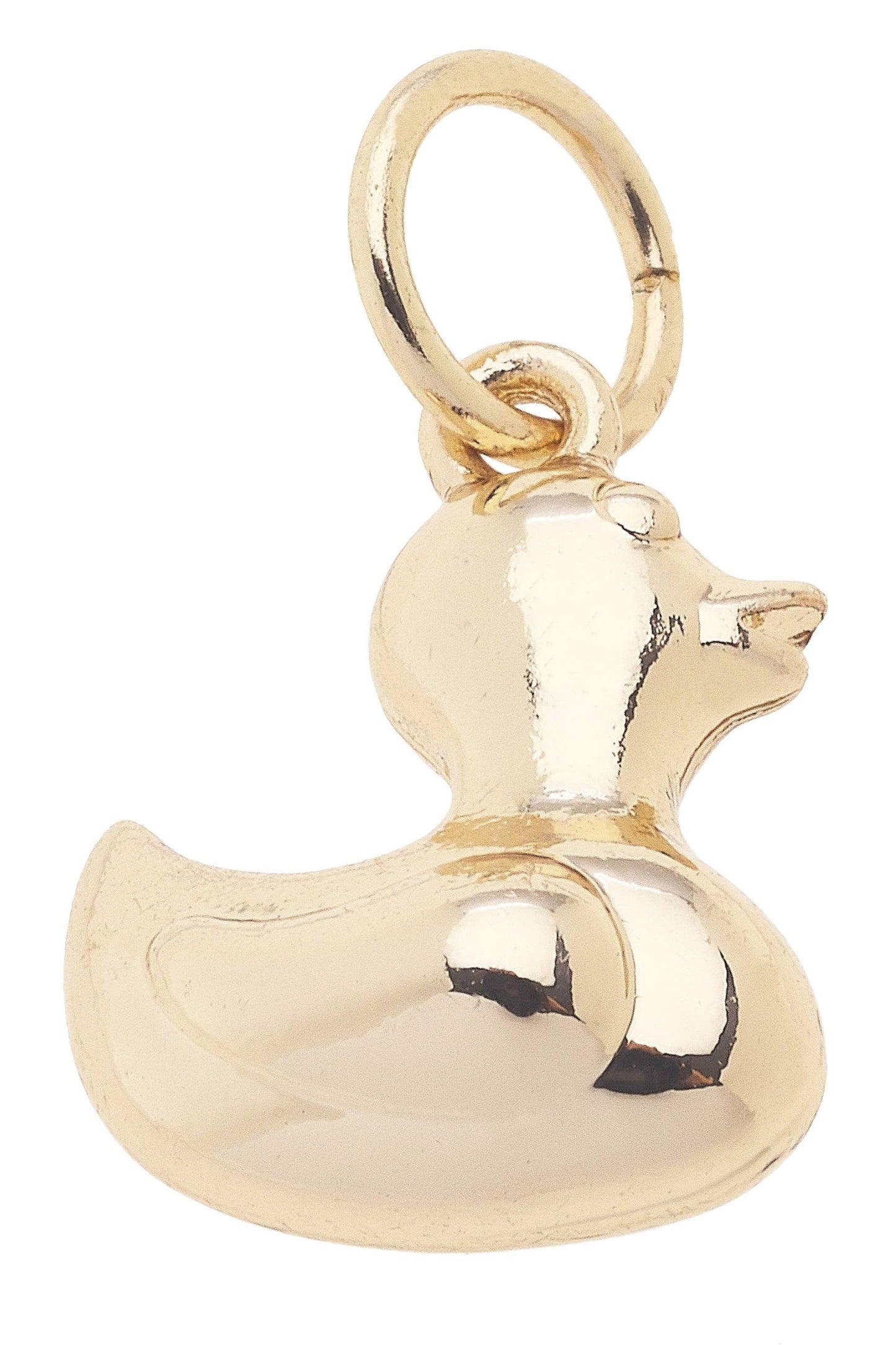 Rubber Ducky Charm in Shiny Gold