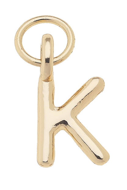 Mini Initial Charm in Shiny Gold: C