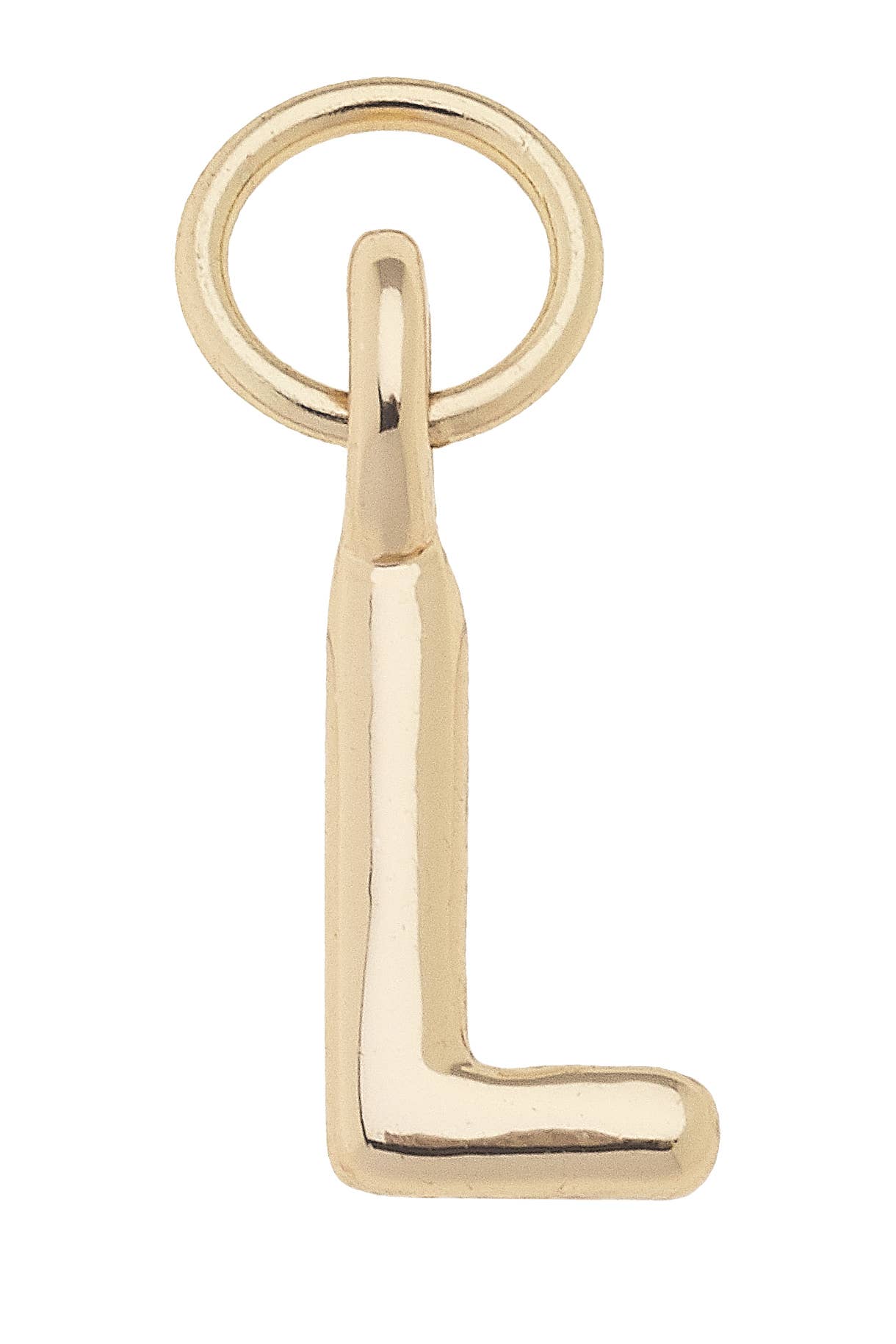 Mini Initial Charm in Shiny Gold: C