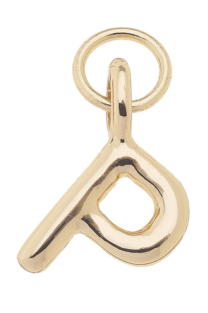 Mini Initial Charm in Shiny Gold: C