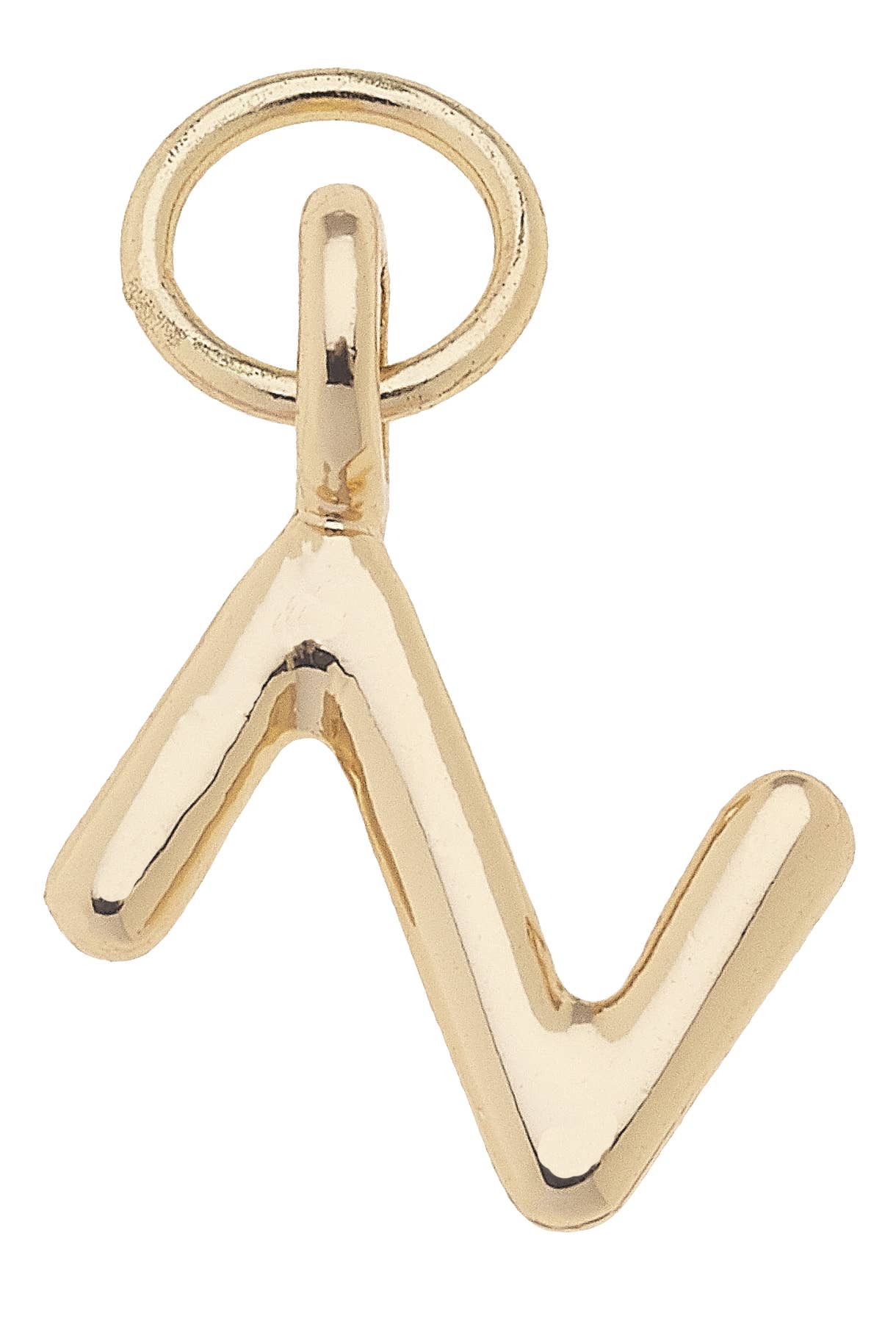 Mini Initial Charm in Shiny Gold: C