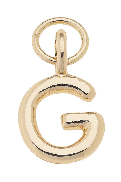 Mini Initial Charm in Shiny Gold: C