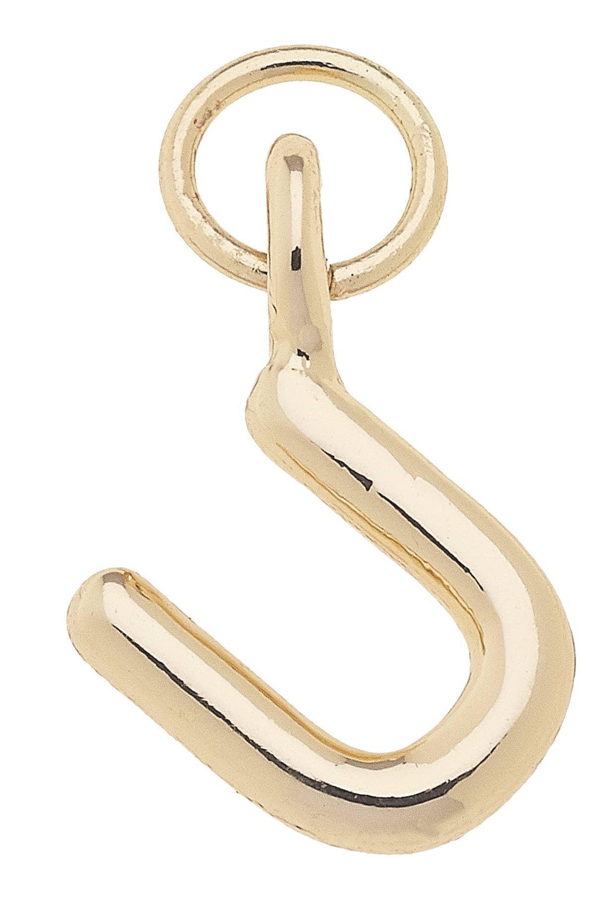 Mini Initial Charm in Shiny Gold: C