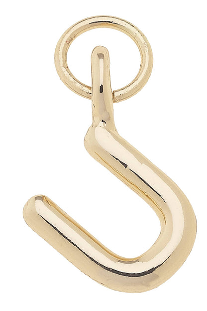 Mini Initial Charm in Shiny Gold: C