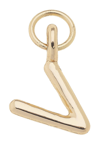 Mini Initial Charm in Shiny Gold: C