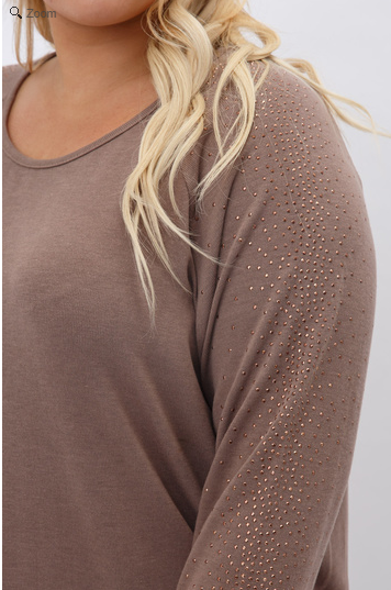 Long Sleeve Top with Stones